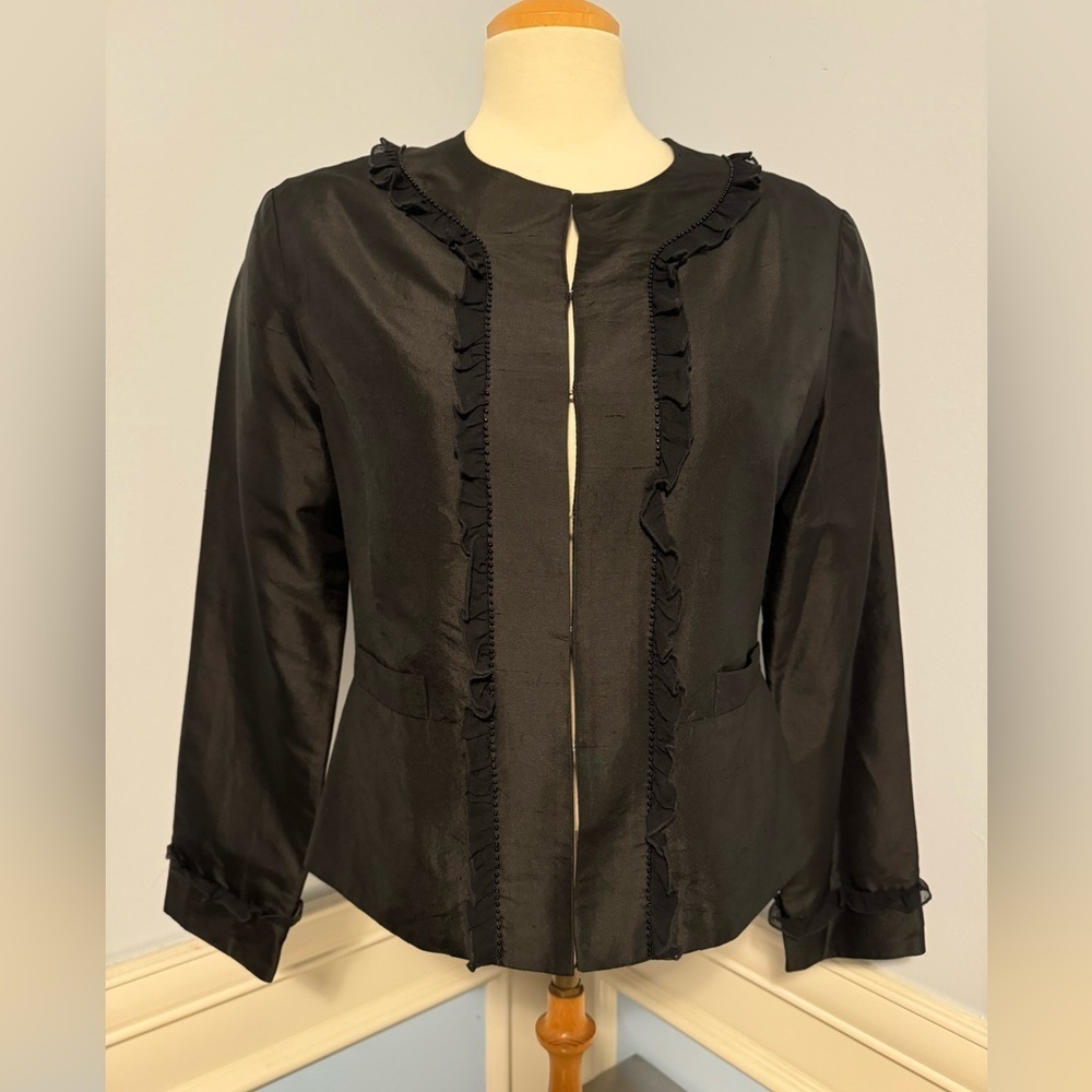Mac & Jac - silk and beaded classic formal evening jacket